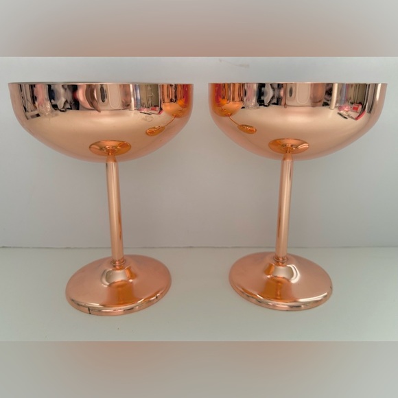 Other - Set of Two Copper Champagne Coupes